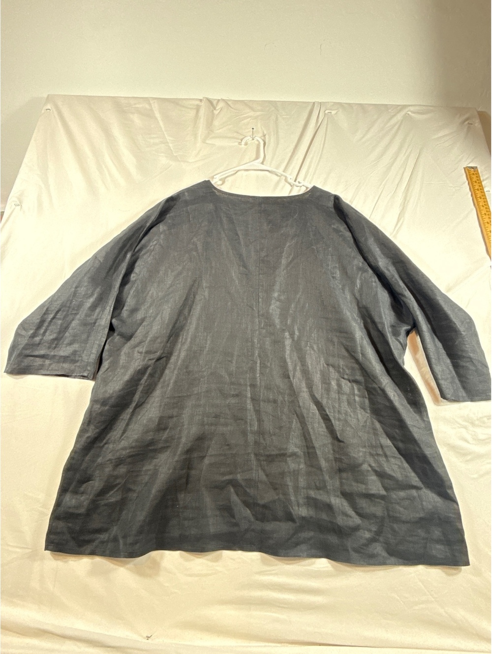 Eileen Fisher Black Organic Linen Tunic Top 1X - Picture 5 of 5